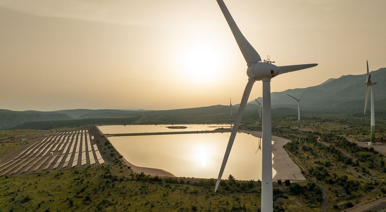 Jasenice Wind Plant in Zadar County Croatia.