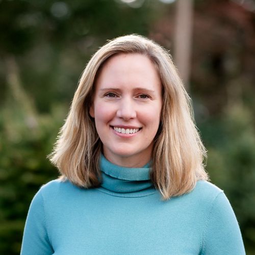Headshot of Jessica Dietrich wearing a blue sweater.