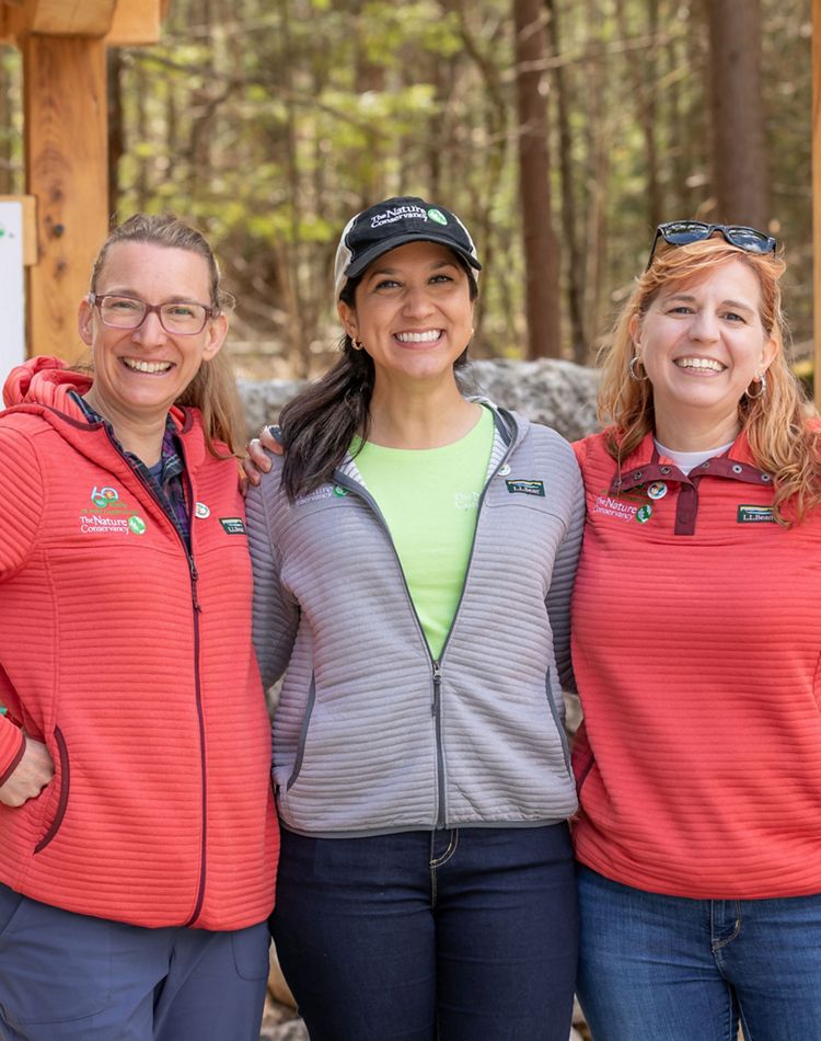TNC's Joanne Glode, Sheila Vargas and Megan Latour.