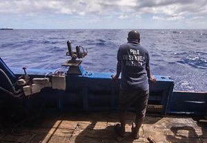 Ivan Sesebo is a human observer who monitors commercial fishing on longline tuna vessels.  