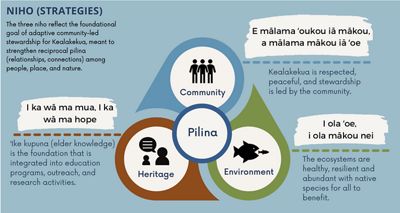 Graphic depicting and explaining the relationships among people, place and nature.