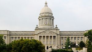 The Kentucky State Capital building on a clear day.