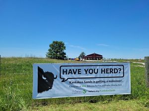 Improvements banner at Kankakee Sands.
