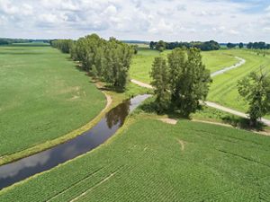 Ariel view of farm and Kentucky landscape. 