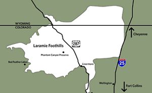 A map of northeast Colorado.