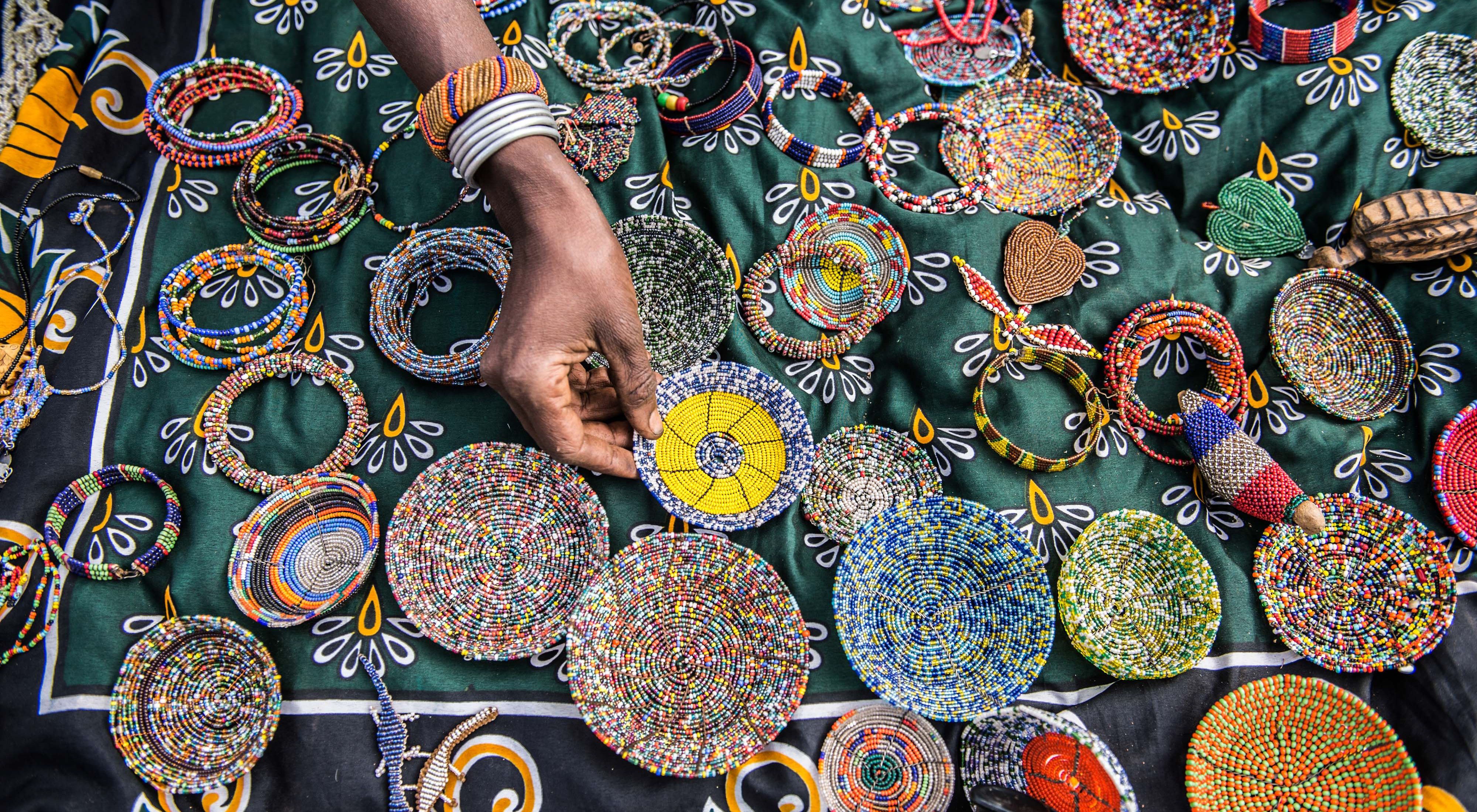 colorful beaded crafts