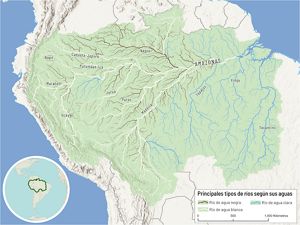 Mapa ríos de la Amazonía