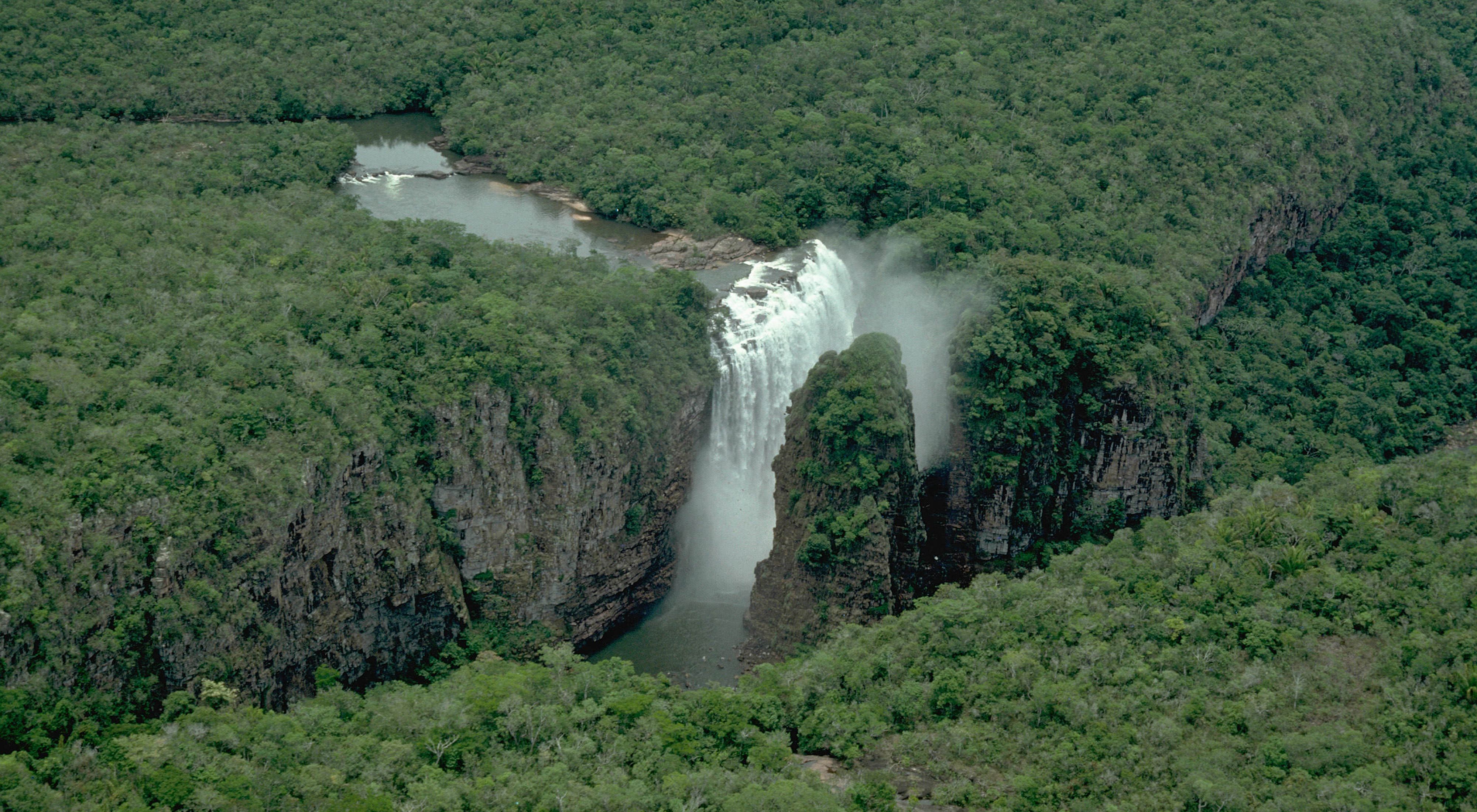Waterfall in Noel Kempff National Park in Bolivia, South America.