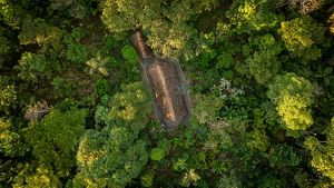 Vista aérea de una zona de la Amazonía ecuatoriana.