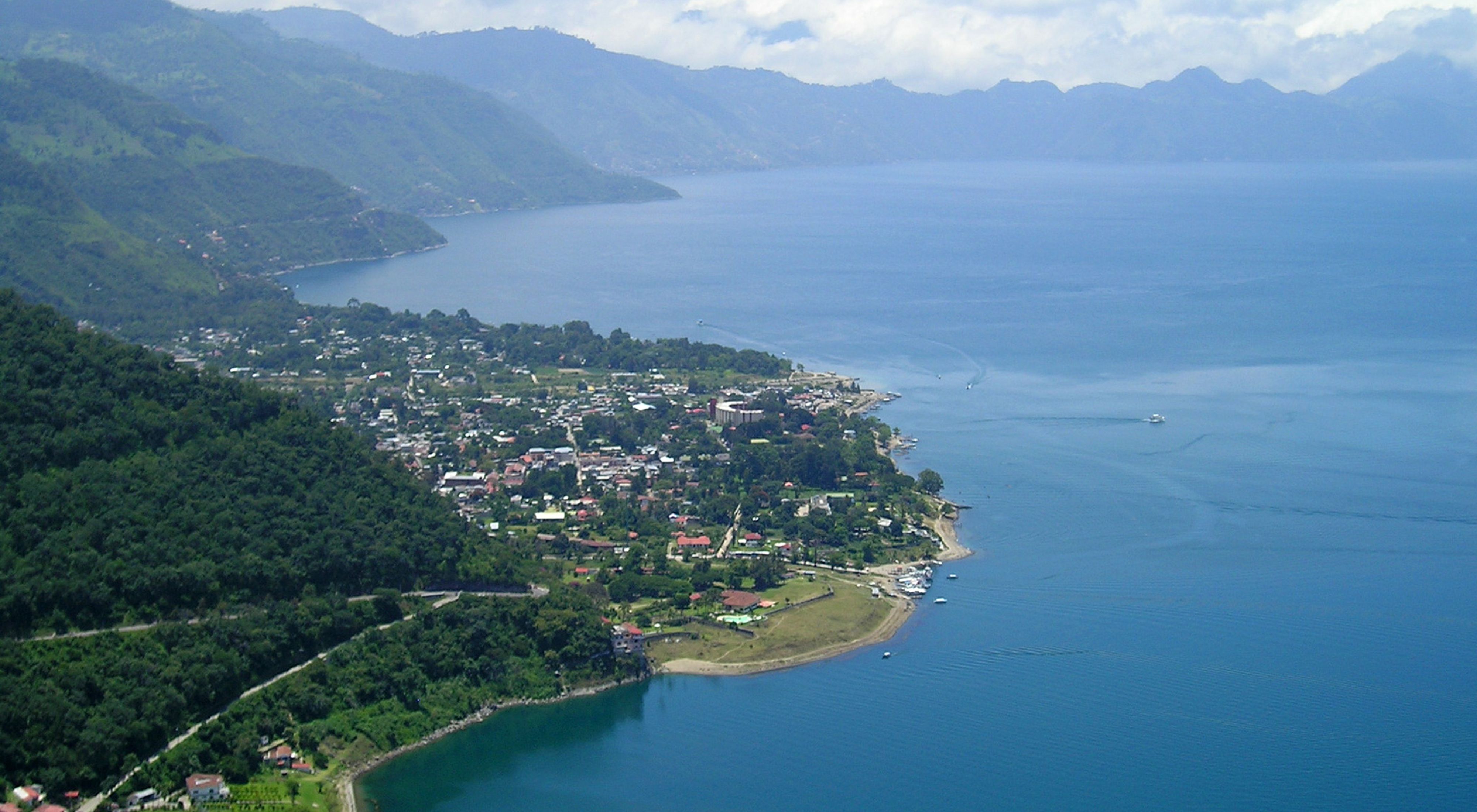 Vista aérea de la costa de Guatemala