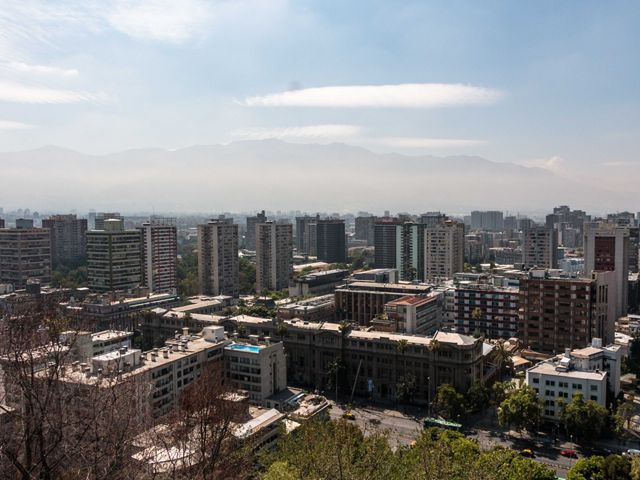 Vista del centro de Santiago de Chile