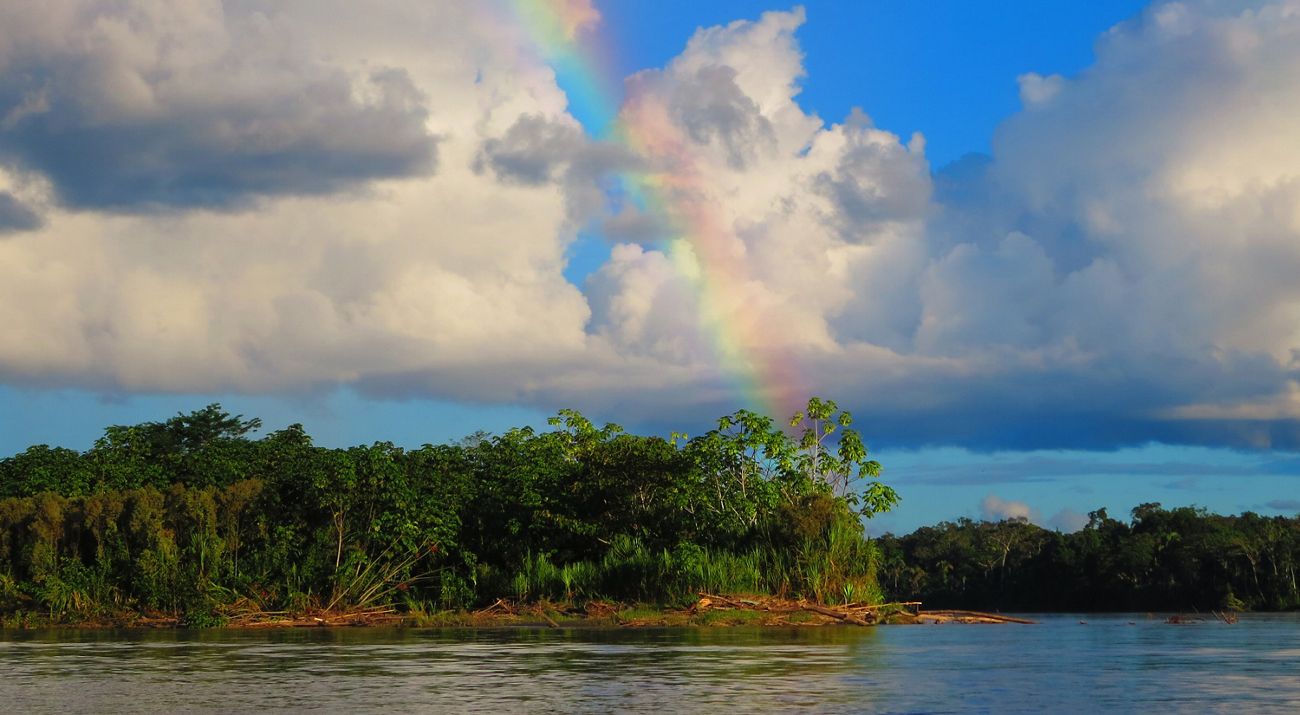 Arcoiris en la Amazonía ecuatoriana.