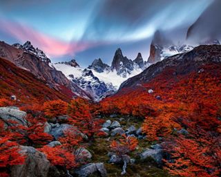 Un atardecer en la patagonia, Argentina