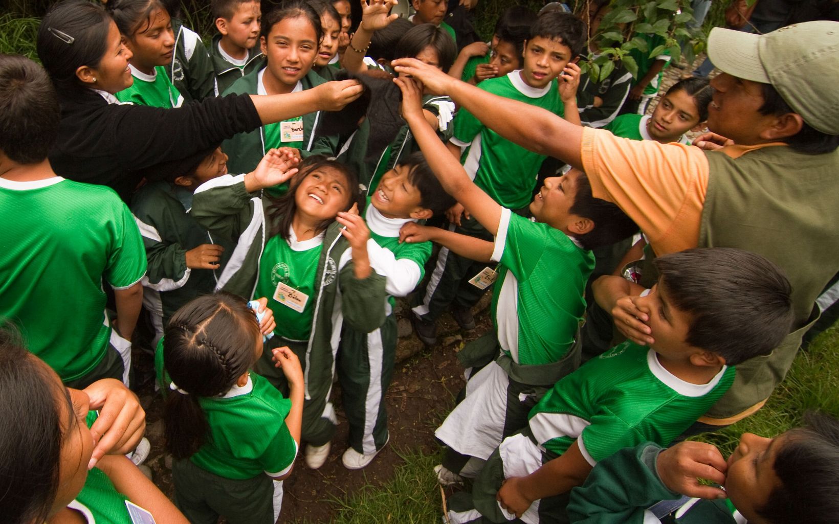 Actividades de educación ambiental en el Parque Ecológico Cachaco in Amaguaña, Pichincha Province, liderado por FONAG