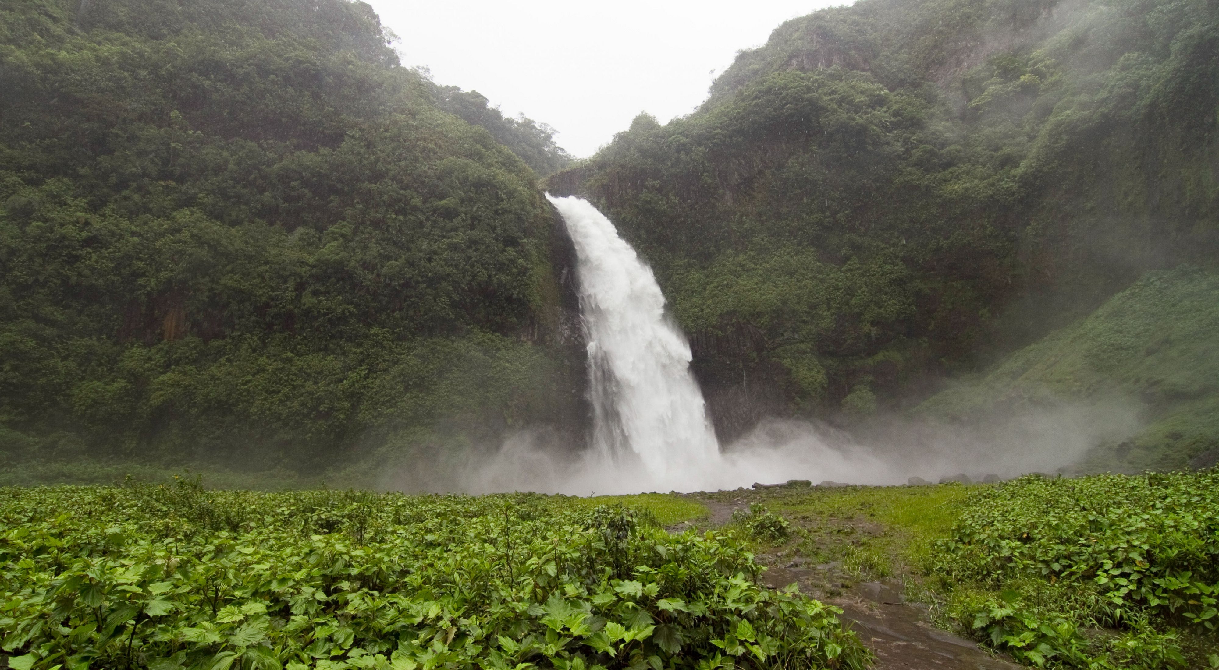 Waterfall in the Malo River in Ecuador