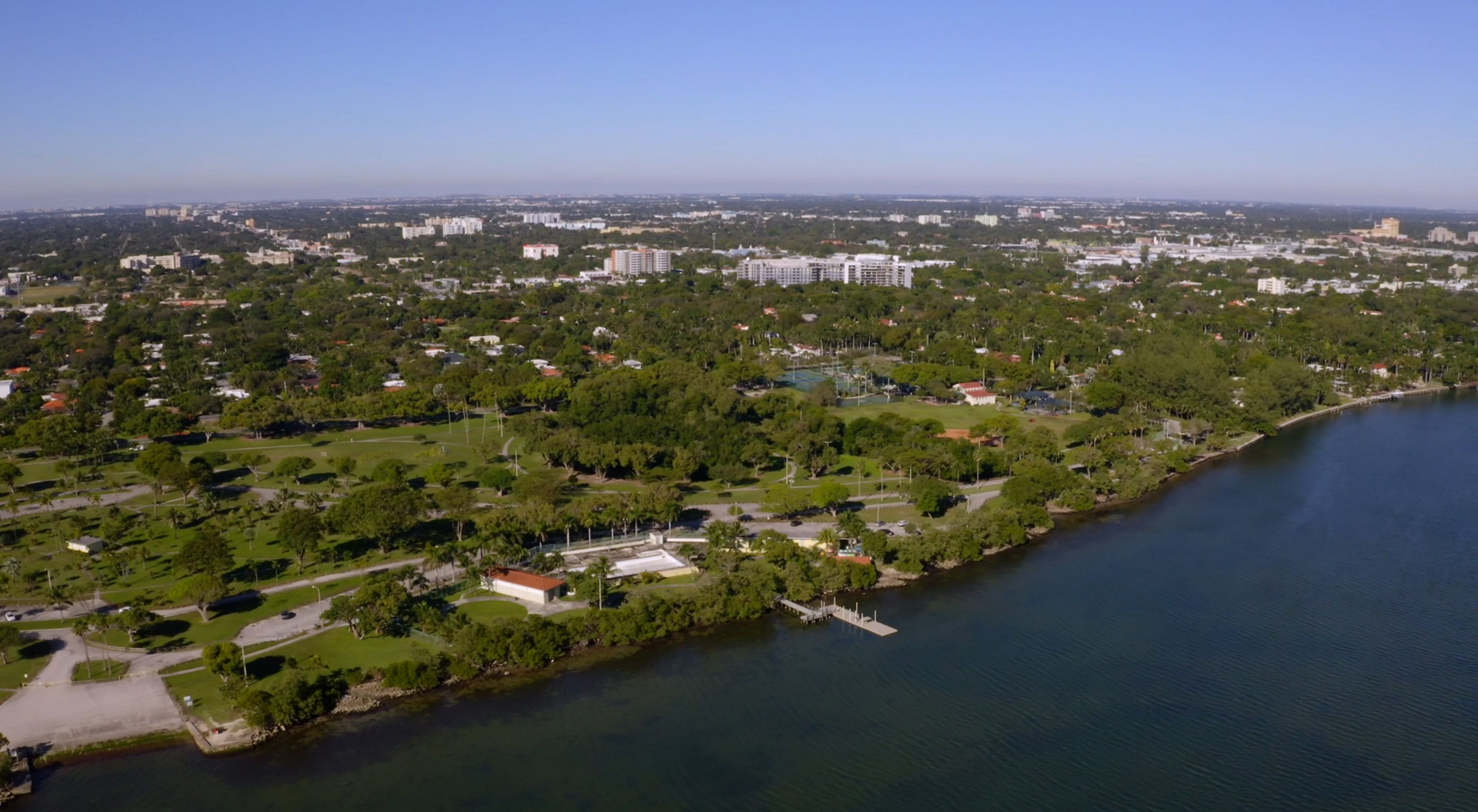 Aerial view of Miami's Morningside Park.