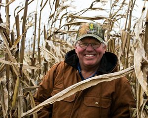 Mike Werling in his cornfield.