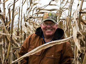Mike Werling in his cornfield.