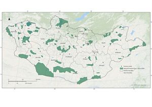 A Map of Mongolia's protected areas before 2008.