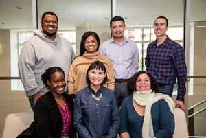 Several members of the Multicultural Employee Resource Group pose for the camera.