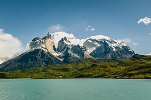 Vista de Torres del Paine, Patagonia, Chile. 