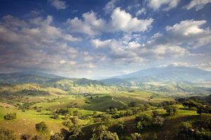 Scenic views of the rolling green hills and oak trees of the Tollhouse Ranch located in the heart of the Tehachapi corridor, California. 