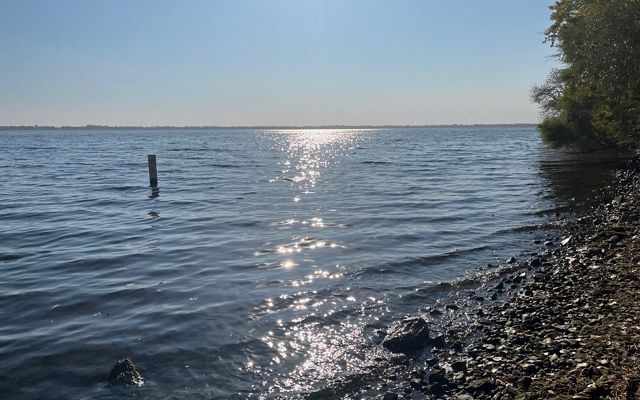 Shoreline of Big Spirit Lake in Iowa.