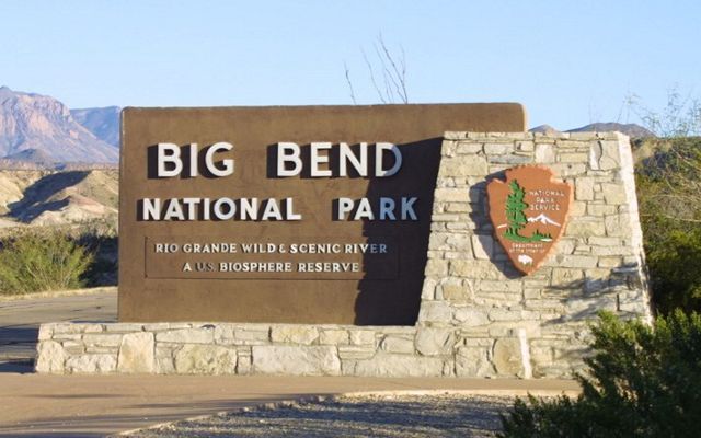 A sign reading Big Bend National Park.