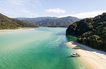 Marahau beach, New Zealand.