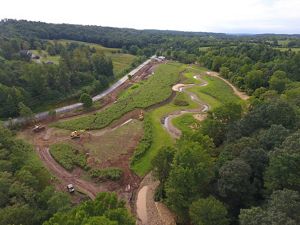 Aerial of Strait Creek Restoration project.