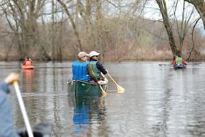 Paddling the flooded forests at Otter Creek Swamps.