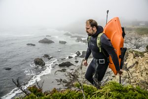 It’s always a rush climbing down the cliffs to a dive site. Fort Ross is a National Historic Landmark with a protected cove that makes it perfect for divers and non-divers.