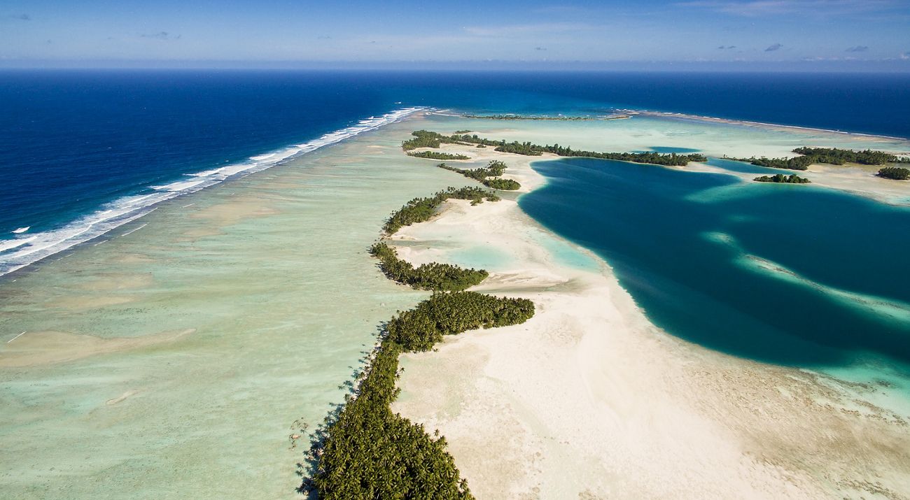 Aerial view of Palmyra Atoll National Wildlife Refuge, part of the larger Pacific Remote Islands Marine National Monument which was established on January 6, 2009.