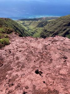 View from Pāpalaua Ledge overlooking the Ukumehame coastline. 