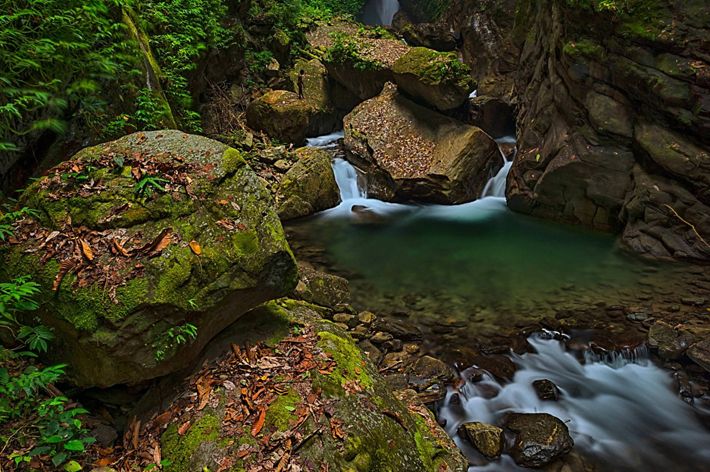 A small waterfall and stream in Wasior, West Papua.