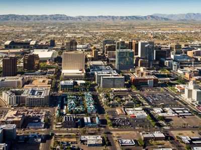 Aerial view of Phoenix, AZ