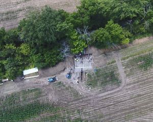 Aerial view of phosphorus filter bed.