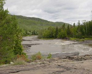 Along the boundary between Minnesota and Ontario.