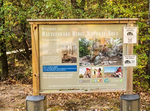 Rattlesnake Ridge informational trail sign. 