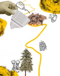 A close up of fire hoses.