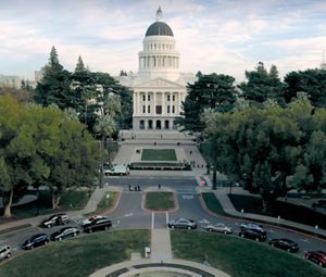A view of the California State Capitol.