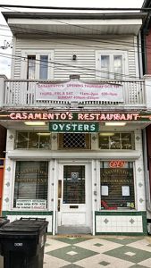 A photo of the facade of Casamento's Restaurant.