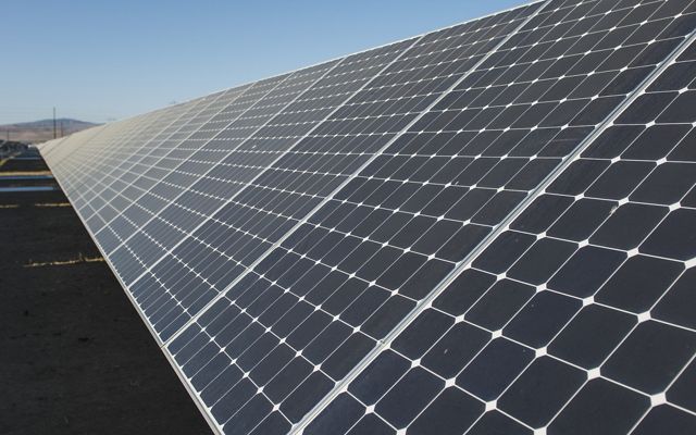 Photo of solar photo-voltaic panels.