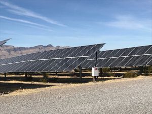 Photo of solar panels in Nevada.