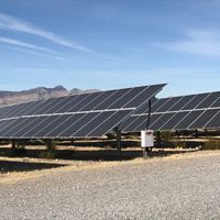 Photo of solar panels in Nevada.