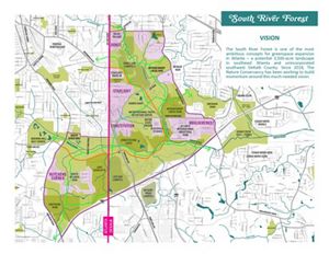The South River Forest is one of the most ambitious concepts for greenspace expansion in Atlanta—a potential 3,500-acre landscape in southeast Atlanta and unincorporated southwest DeKalb County.