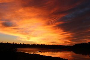 Sunrise on the upper St. John River.