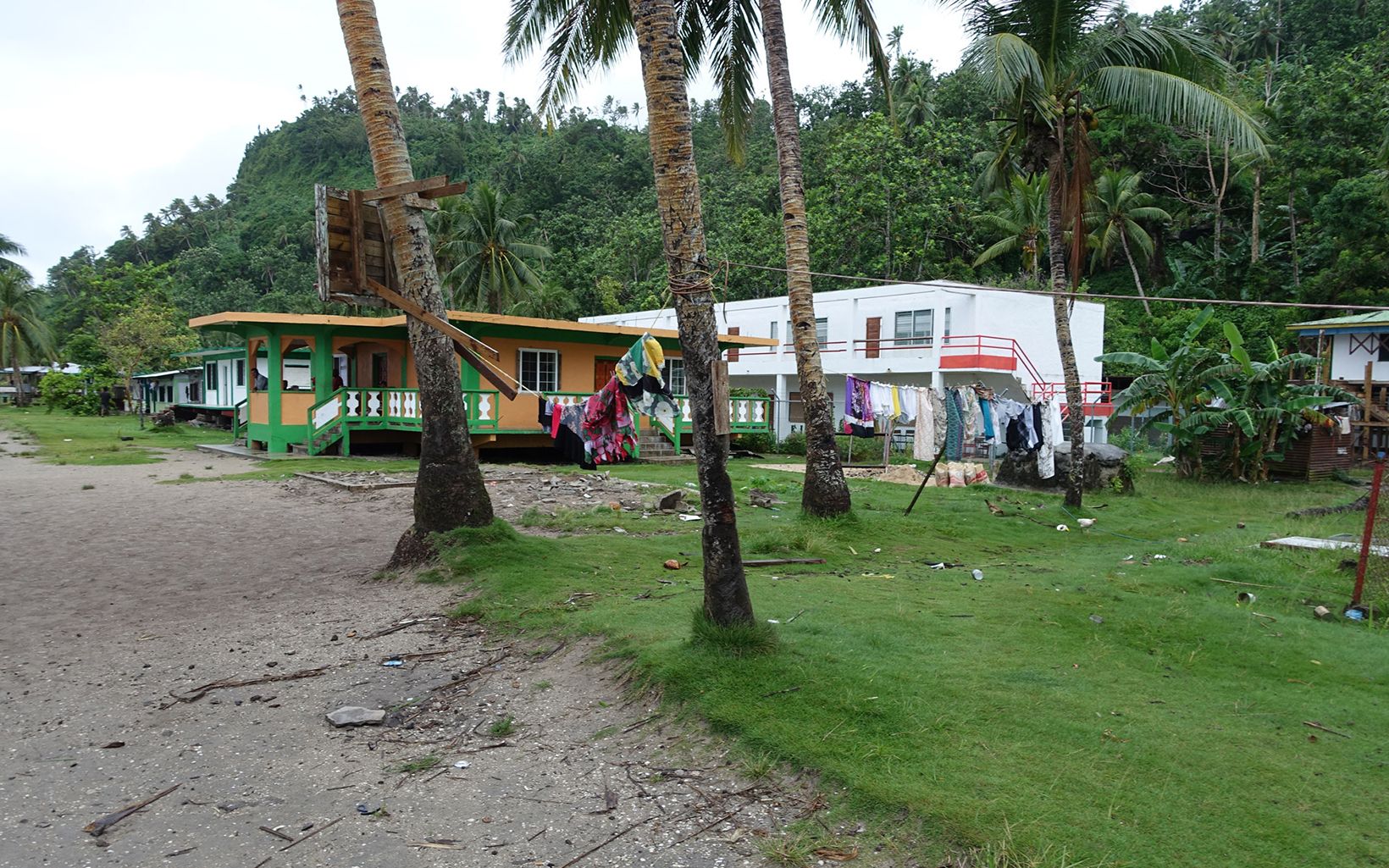 Storm damage in Chuuk