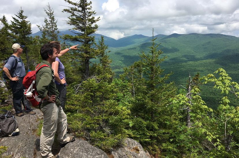 Vermont staff hike to the top of Burnt Mountain in the Northeast Kingdom.
