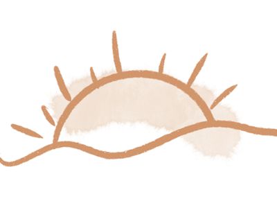 Illustration of a rising sun.